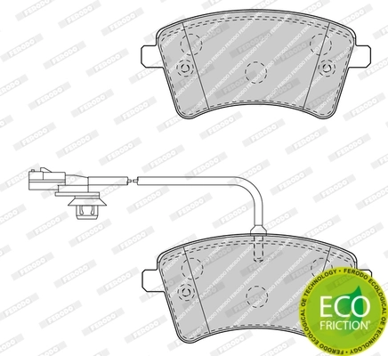 FERODO FDB4340 Brake Pad Set, disc brake