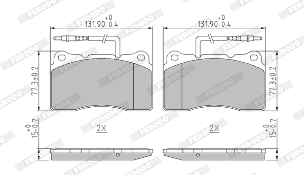Brake Pad Set, disc brake PREMIER FDB1545