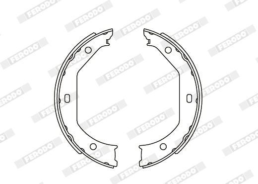Brake Shoe Set, parking brake PREMIER FSB585