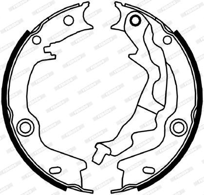 Brake Shoe Set, parking brake PREMIER FSB4046