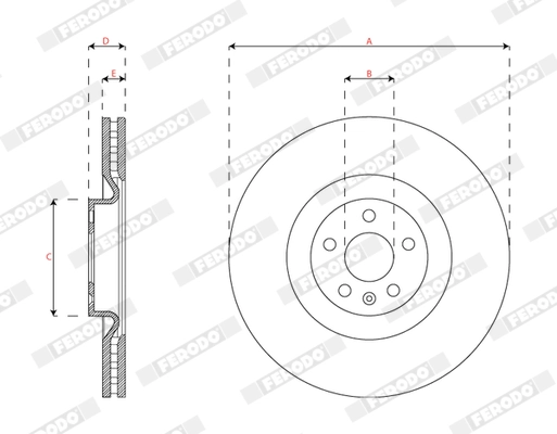 Brake Disc PREMIER DDF2853C