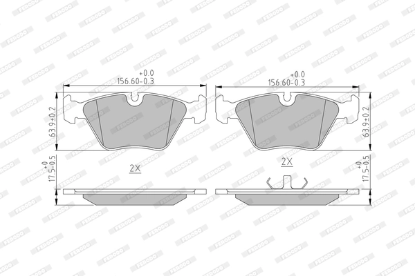 Brake Pad Set, disc brake PREMIER ECO FRICTION FDB577