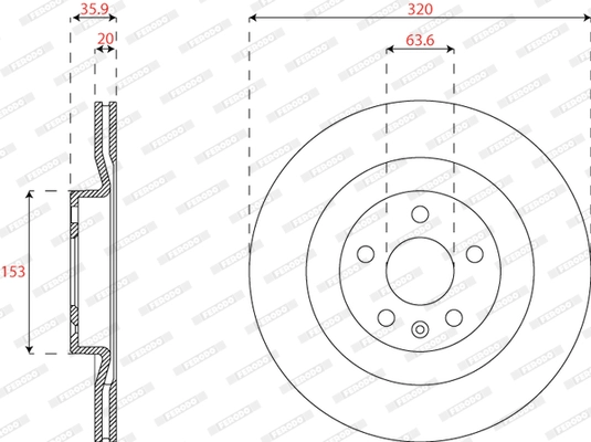 Brake Disc PREMIER DDF2732C