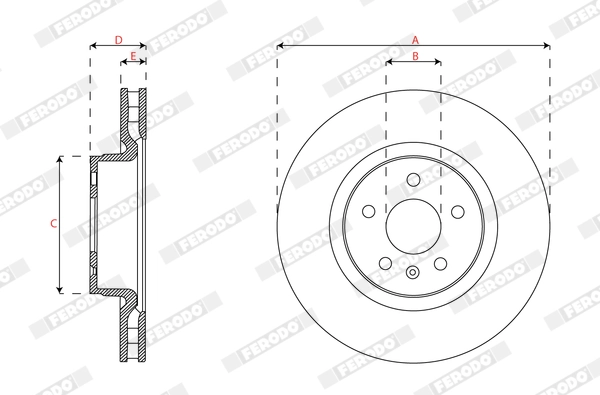 Brake Disc PREMIER DDF3013C-1