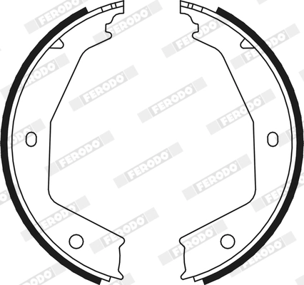 FERODO FSB666 Brake Shoe Set, parking brake