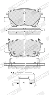Brake Pad Set, disc brake PREMIER ECO FRICTION FDB5398