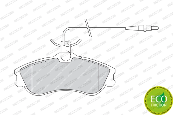 Brake Pad Set, disc brake PREMIER ECO FRICTION FDB1112