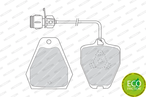 Brake Pad Set, disc brake PREMIER ECO FRICTION FDB985