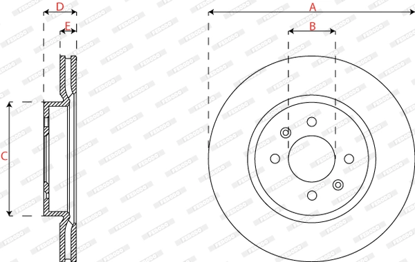 Brake Disc PREMIER DDF2819C