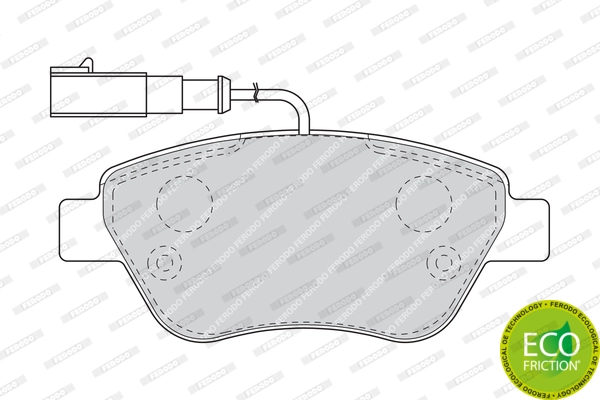 Brake Pad Set, disc brake PREMIER ECO FRICTION FDB1466