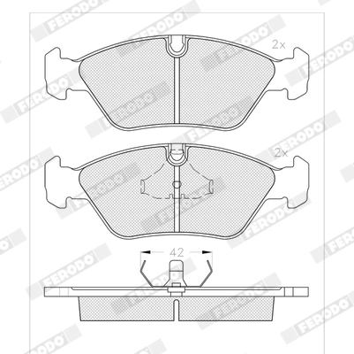 Brake Pad Set, disc brake PREMIER ECO FRICTION FDB256