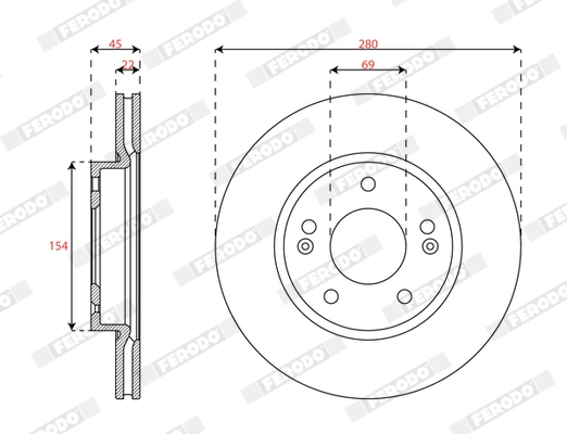 Brake Disc PREMIER DDF3056C
