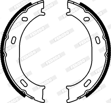 Brake Shoe Set, parking brake PREMIER FSB624