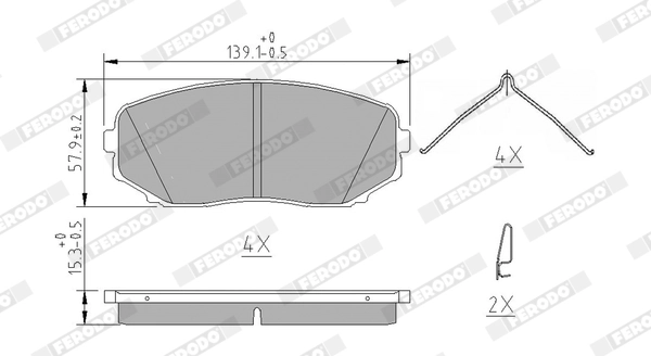Brake Pad Set, disc brake PREMIER ECO FRICTION FDB5285