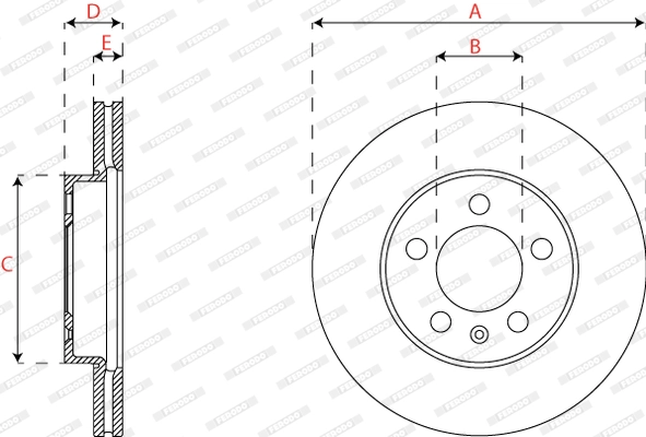 Brake Disc PREMIER DDF2663C