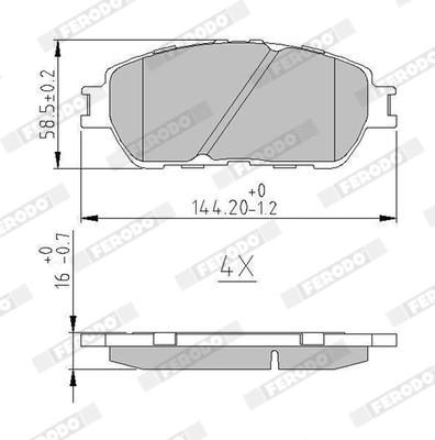 Brake Pad Set, disc brake PREMIER ECO FRICTION FDB5232