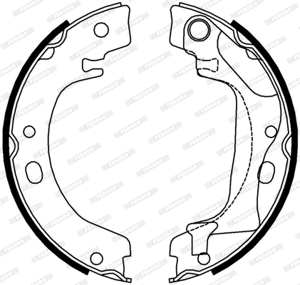 FERODO FSB4011 Brake Shoe Set, parking brake