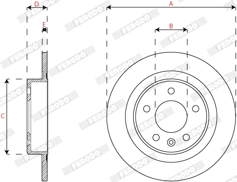 Brake Disc PREMIER DDF2812C