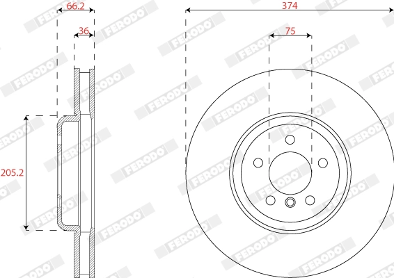 Brake Disc PREMIER DDF2042LC-1