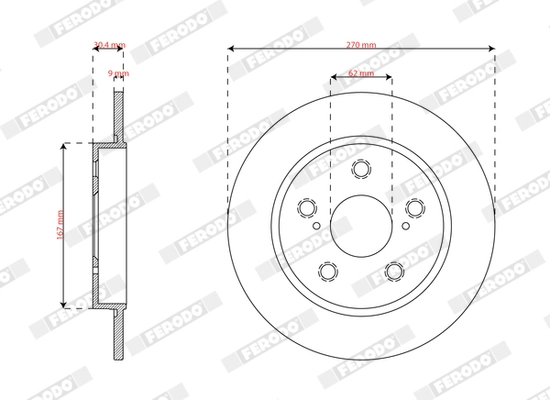 FERODO DDF3174C Brake Disc