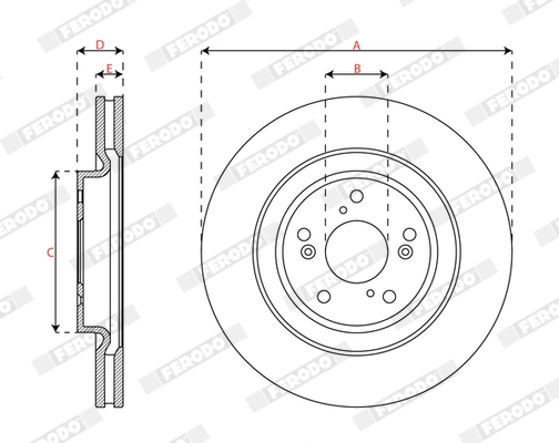 FERODO DDF3069C Brake Disc