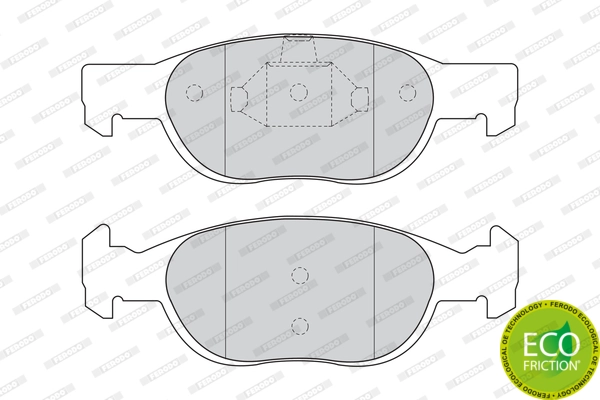Brake Pad Set, disc brake PREMIER ECO FRICTION FDB1160