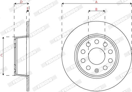 Brake Disc PREMIER DDF2825C