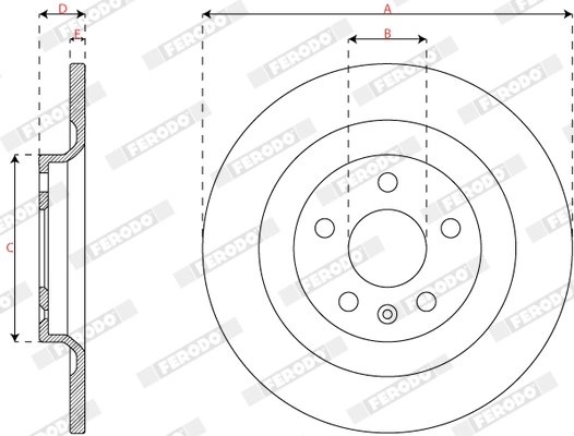 Brake Disc PREMIER DDF3088C