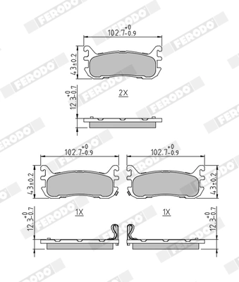 Brake Pad Set, disc brake PREMIER ECO FRICTION FDB1012