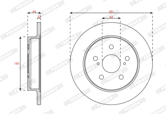 Brake Disc PREMIER DDF2643C