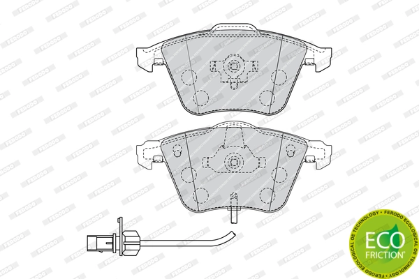 Brake Pad Set, disc brake PREMIER ECO FRICTION FDB1827