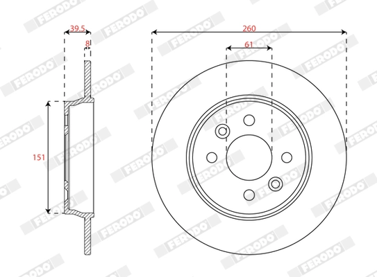 FERODO DDF3047C Brake Disc