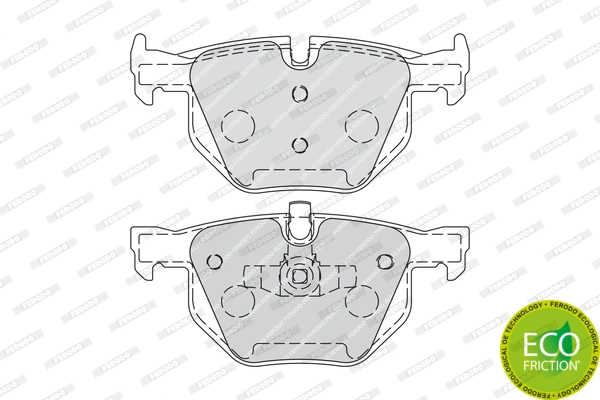 Brake Pad Set, disc brake PREMIER ECO FRICTION FDB1808