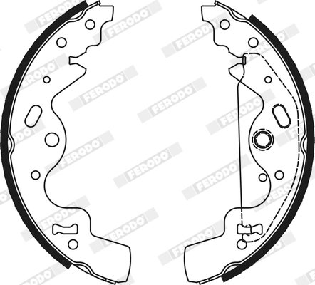 Brake Shoe Set, parking brake PREMIER FSB651
