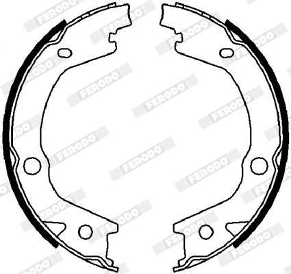 Brake Shoe Set, parking brake PREMIER FSB4021