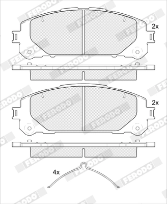 Brake Pad Set, disc brake PREMIER ECO FRICTION FDB5464