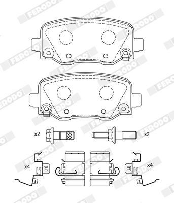 Brake Pad Set, disc brake PREMIER ECO FRICTION FDB4883