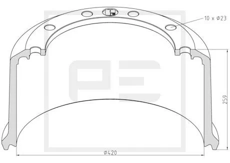 Brake Drum 046.425-00A