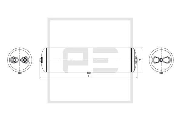 Air Tank, compressed-air system 076.454-80A
