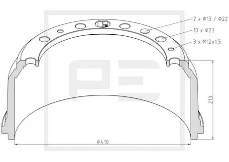 Brake Drum 036.404-00A