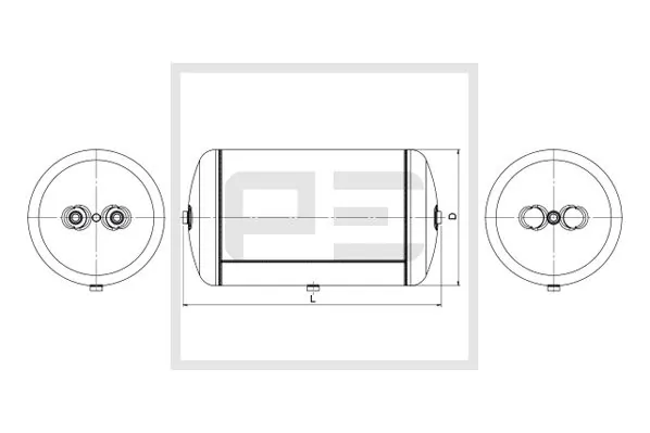 Air Tank, compressed-air system 076.457-80A