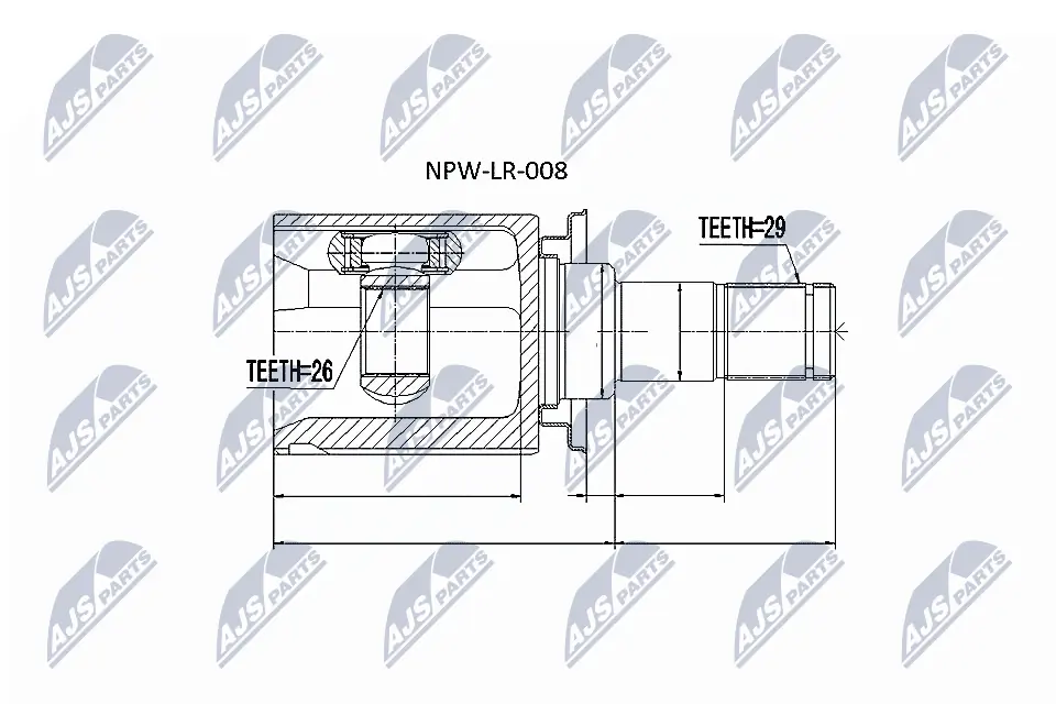 Joint Kit, drive shaft NPW-LR-008