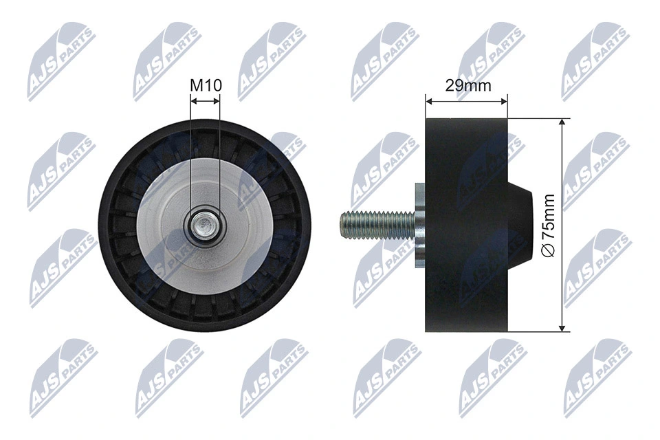 Tensioner Pulley, V-ribbed belt RNK-VW-035