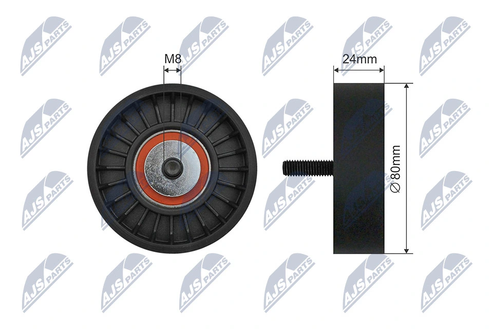 Tensioner Pulley, V-ribbed belt RNK-BM-051