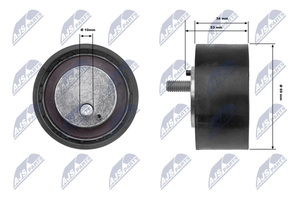 Deflection/Guide Pulley, V-ribbed belt RNK-FT-024