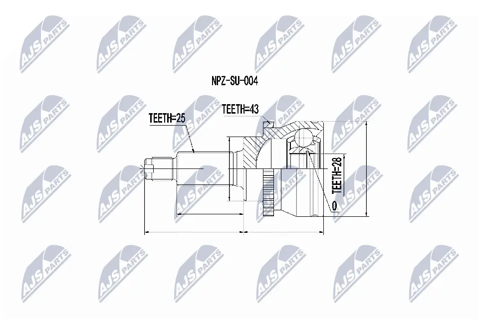 Joint Kit, drive shaft NPZ-SU-004