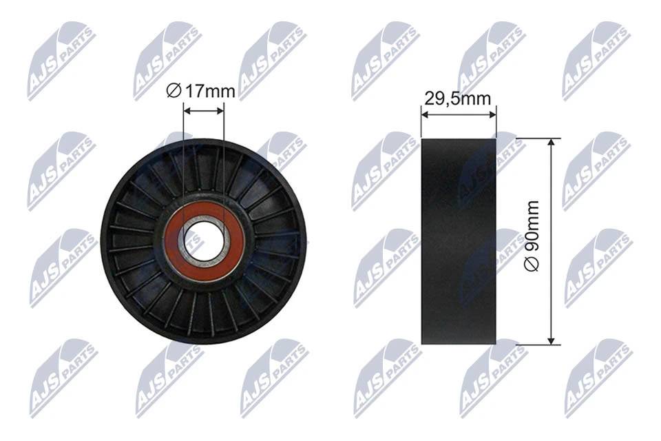 Tensioner Pulley, V-ribbed belt RNK-CH-009A