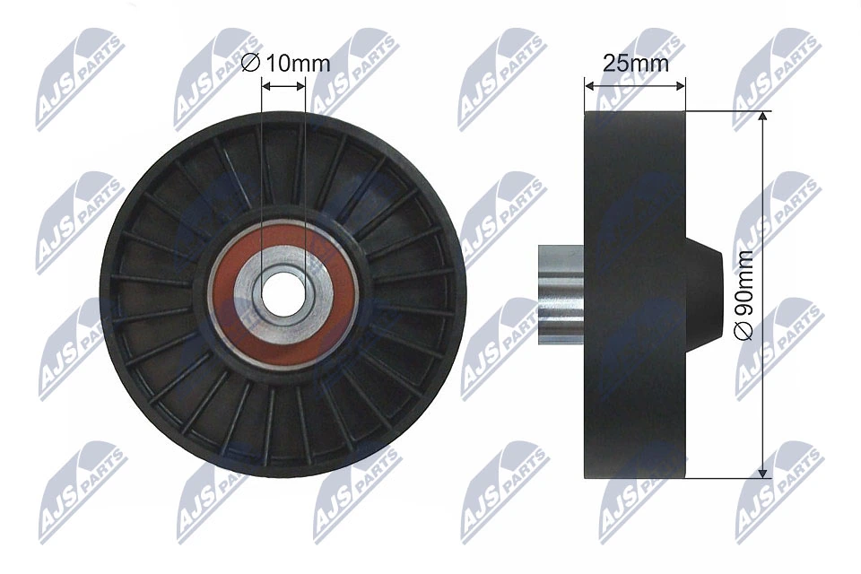 Deflection/Guide Pulley, V-ribbed belt RNK-AR-006