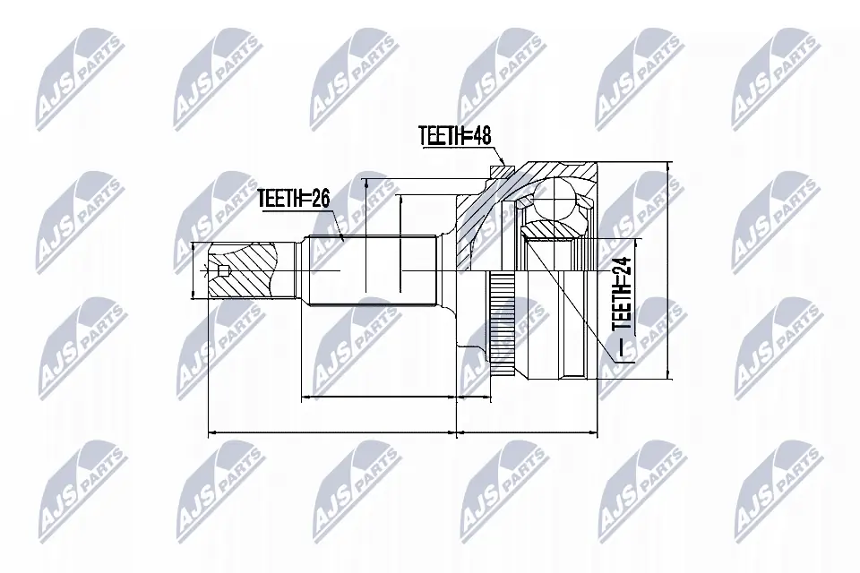 Joint Kit, drive shaft NPZ-TY-088
