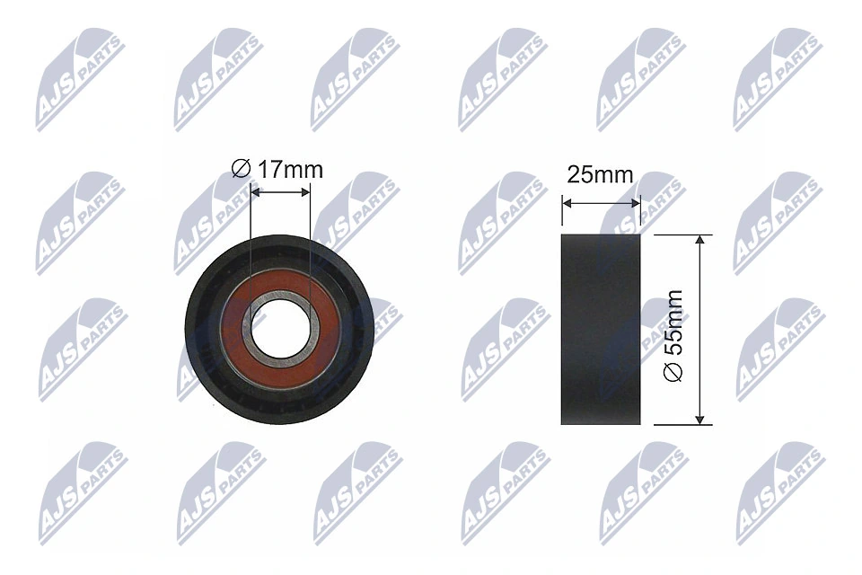 Tensioner Pulley, V-ribbed belt RNK-CT-009